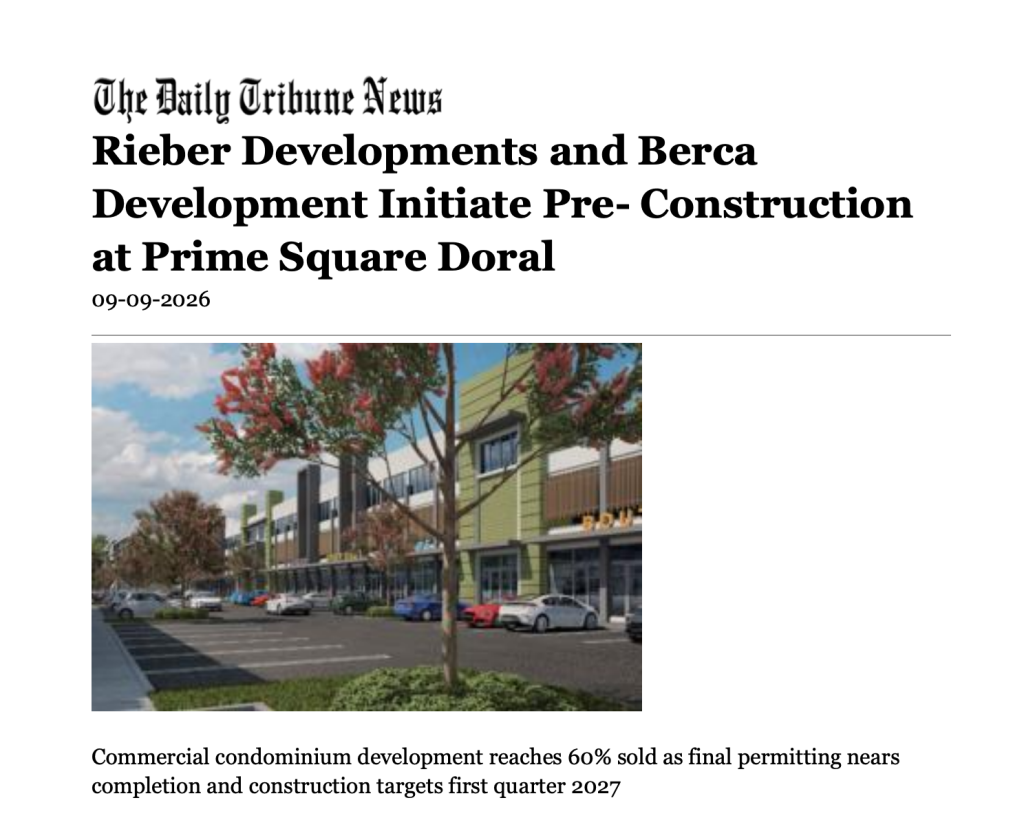 Prime Square Doral featured in The Daily Tribune News